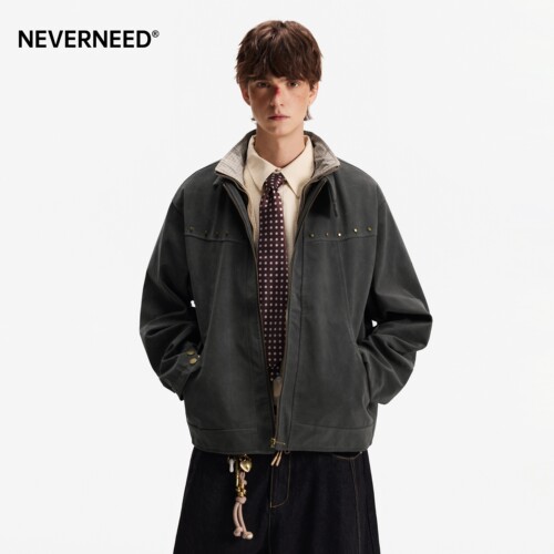NEVERNEED哈灵顿单面绒夹克男女