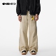 休闲裤 男女秋季 美式 NEVERNEED拼接工装 vinteage水洗做旧阔腿裤 潮