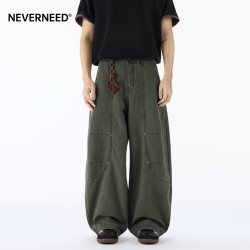 NEVERNEED解构工装休闲裤男女