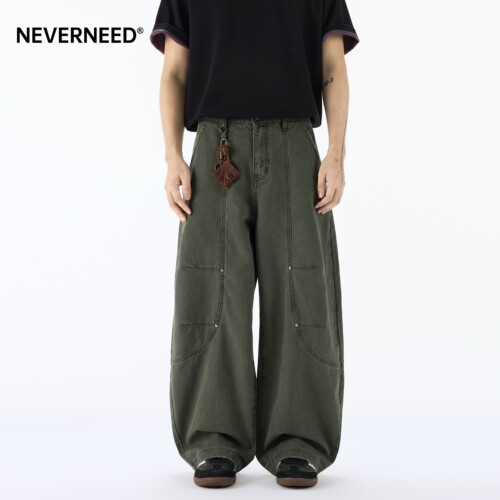 NEVERNEED解构工装休闲裤男女