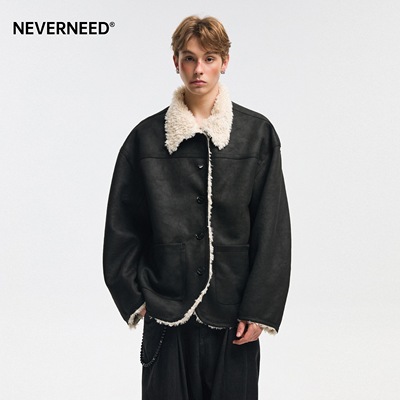 NEVERNEED皮毛一体棉衣男