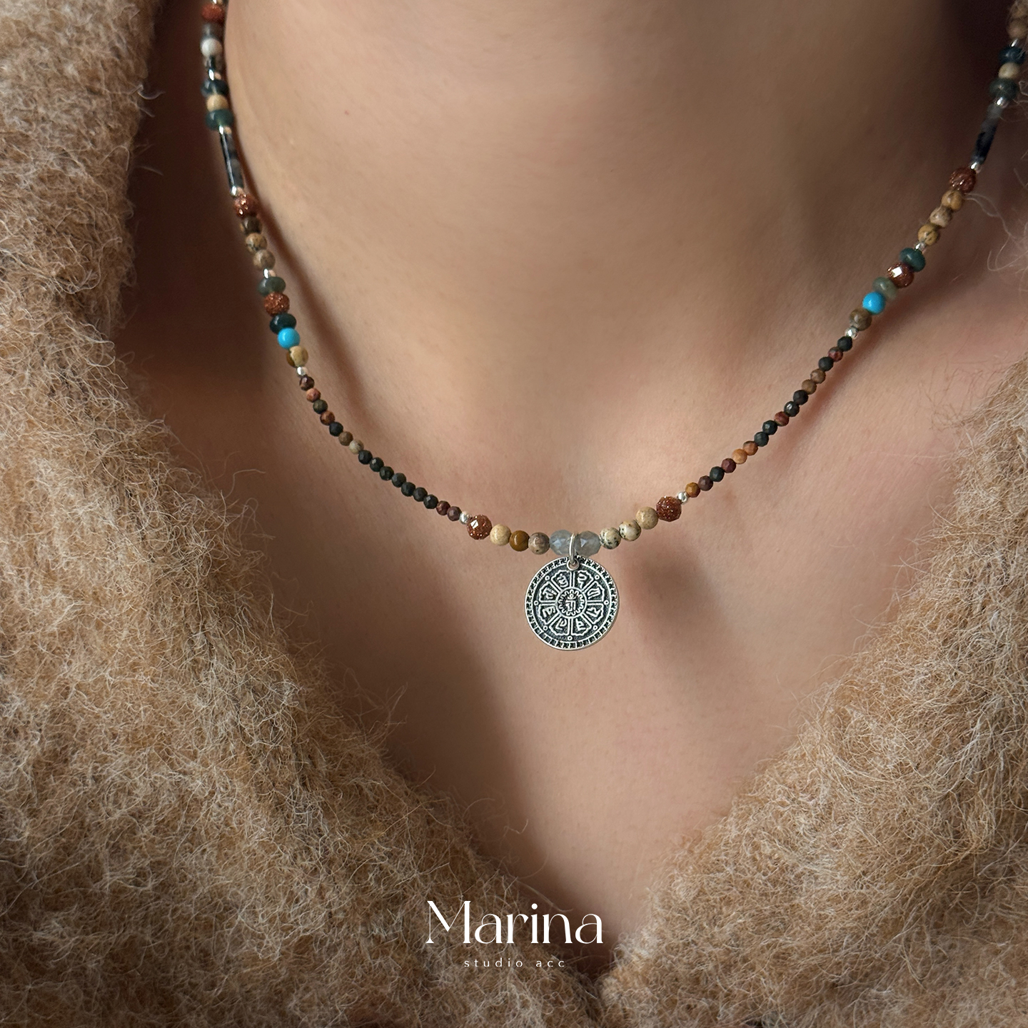 新中式【禅语罗盘】项链国风复古s925纯银高级感小众设计国风女