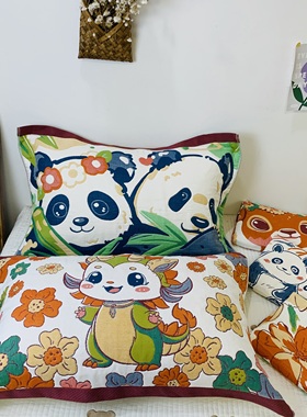 八层纯棉纱布枕巾52*78一对装全棉透气防滑双面两用加厚款枕头巾