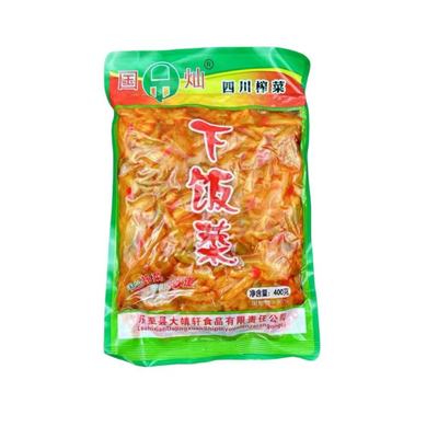 国灿榨菜爽口菜四川榨菜酱腌菜青菜头腌渍菜咸菜香辣下饭菜400克