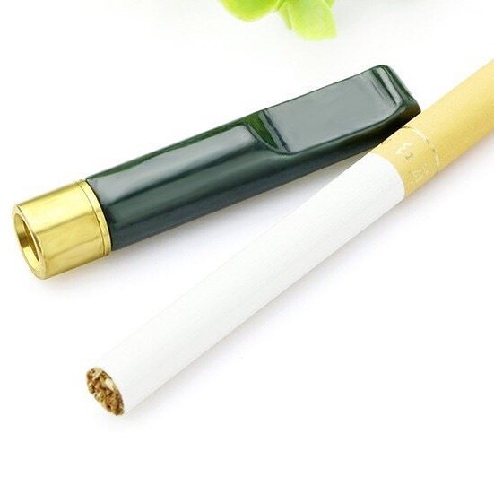 天然和田玉烟嘴男女款烟杆老烟嘴天然青玉烟嘴过滤嘴送礼品