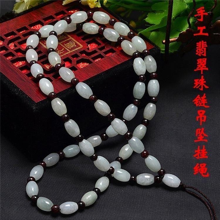 天然翡翠A货玉佩吊坠 手工编织绳黄金项链绳油青玉珠链男女款挂绳,珠宝/钻石/翡翠,颈饰,淘宝优惠券,粉丝福利购,淘宝优惠卷