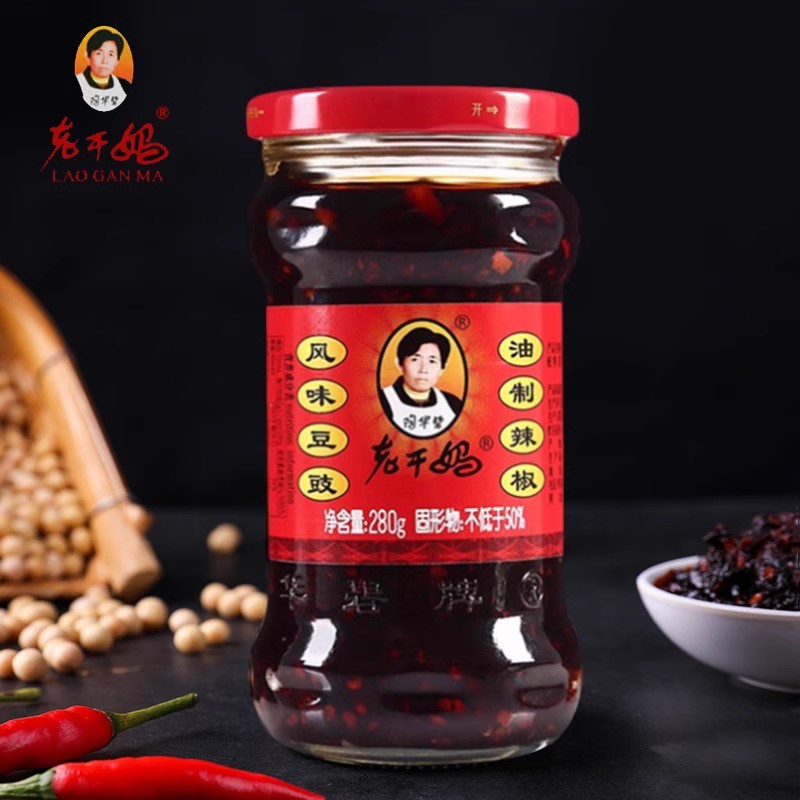 老干妈鸡油辣椒豆豉下饭菜拌饭酱