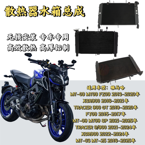 适用雅马哈MT-09 MT09 FZ09 XSR900 TRACER 900 GT  FJ09水箱总成