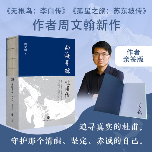 向海寻鲸：杜甫传 周文翰 无根鸟李白传作者 追寻真实的杜甫 唐代诗人图书 正版历史人物传记类书籍 天地出版社
