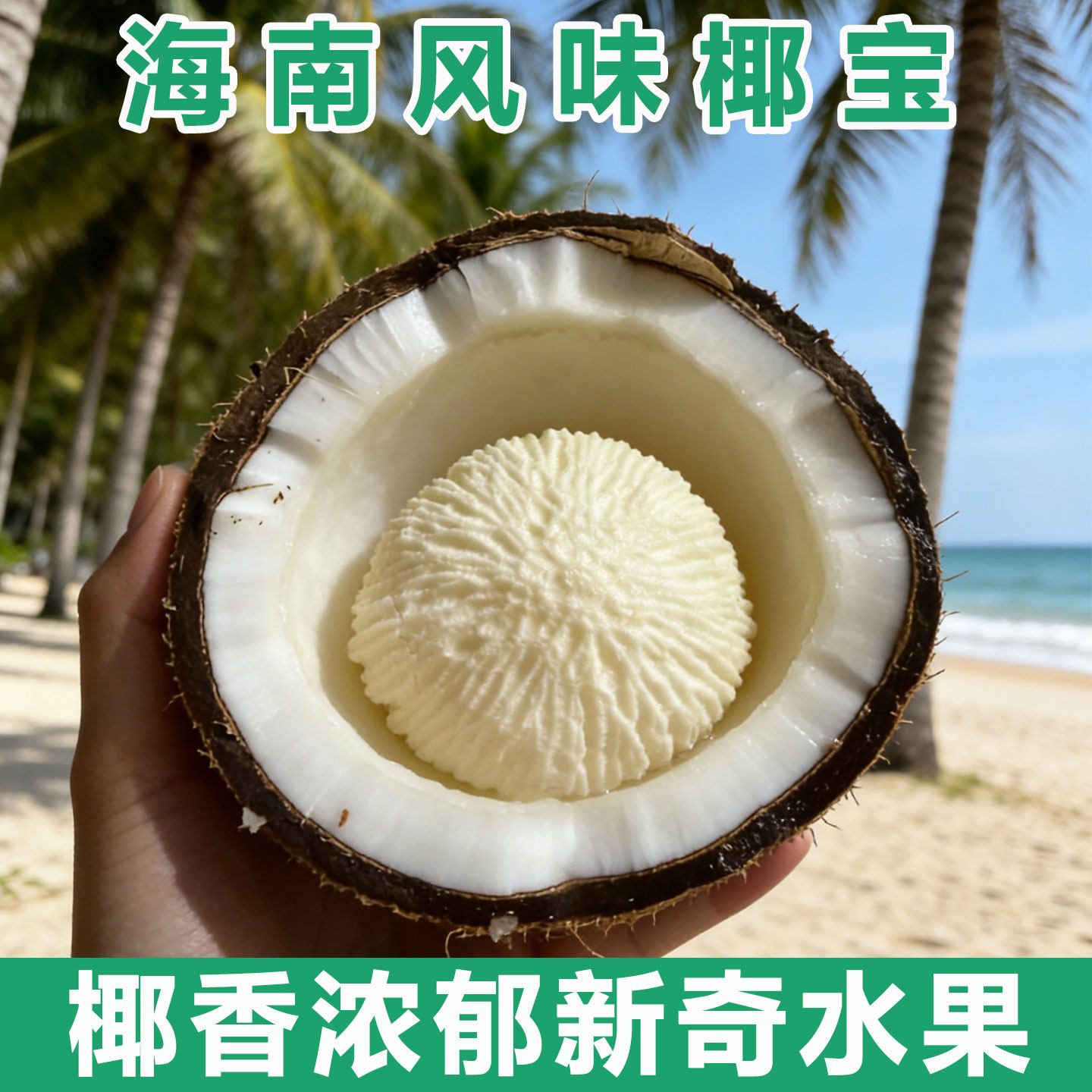 海南三亚文昌特产新鲜奇异水果椰宝椰皇椰子芯椰饼发芽老椰子种植