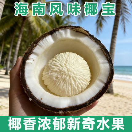 海南三亚文昌特产新鲜奇异水果椰宝椰皇椰子芯椰饼发芽老椰子种植