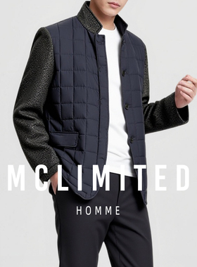 Mclimited-8110 男士休閒立領棉衣 羊毛混紡面料 防風設計 P棉