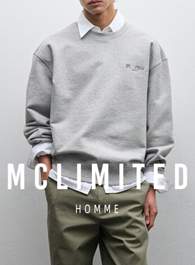 Mclimited-8008 男士圆领卫衣 进口高克重棉混纺面料 刺绣标识
