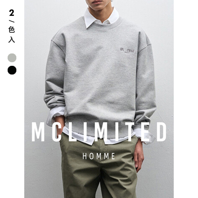 Mclimited-8008 男士圆领卫衣 进口高克重棉混纺面料 刺绣标识