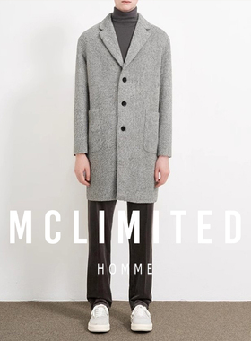 Mclimited-8147 男士商務毛呢大衣 進口羊毛面料 羽絨保暖棉