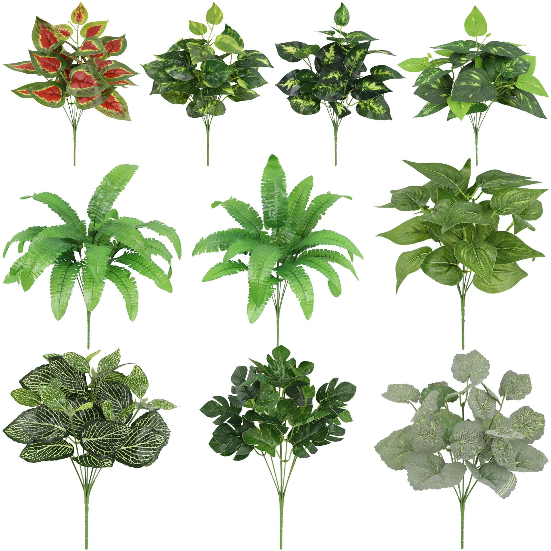 植墙绿萝过胶花绿插花植物造景绿植绿叶叶子假花绢布仿真束过装饰