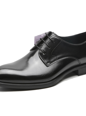 沙驰男鞋正品2025春新款商务正装尖头系带男士真皮皮鞋K12C3B0998