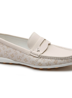 沙驰男鞋2025春夏季新款豆豆鞋男士真皮一脚蹬休闲皮鞋E12C3B0617