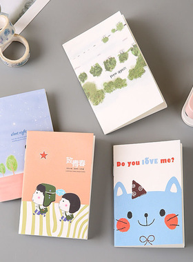 小本子卡通笔记本车线本64k骑马订记事本小学生奖品携带本随身本.