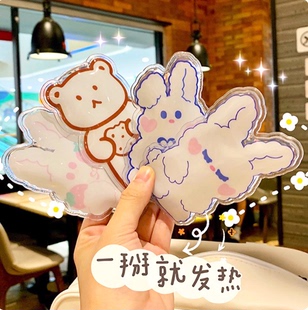 卡通掰掰热乐暖手宝自发热拜拜热重复循环使用掰一掰就热学生手握