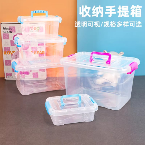 小号透明手提食品玩具收纳箱