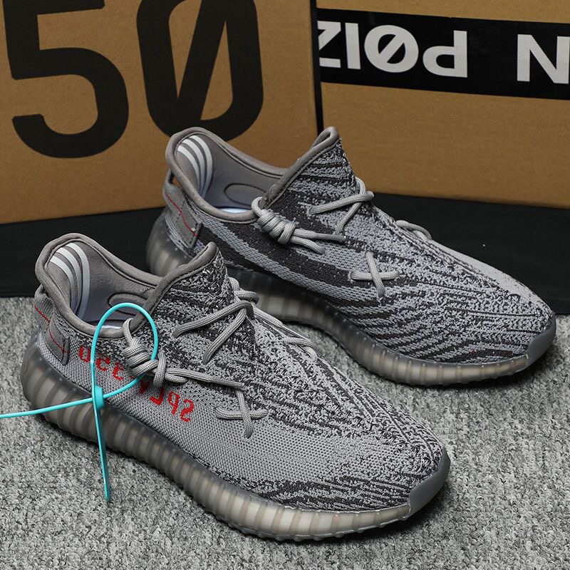 灰斑马椰子鞋350纯原男女情侣休闲运动跑步鞋夏季网面透气老爹鞋