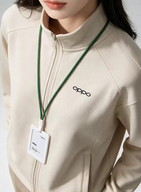 OPPO工服卫衣定制印logo店员外套