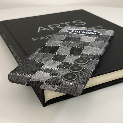 毛边拼接块新款菲林壳s23+硬壳适用三星s24ultra华为OPPO苹果VIVO手机壳s22十/s21/a54/note10plus的保护套