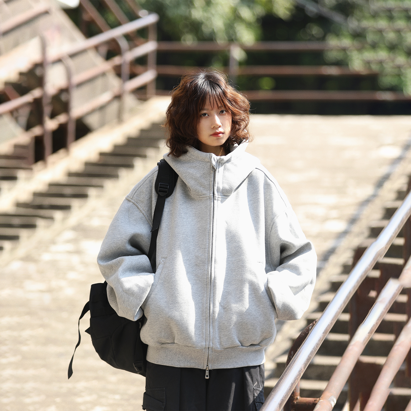 阿于呆600g重磅空气棉连帽卫衣