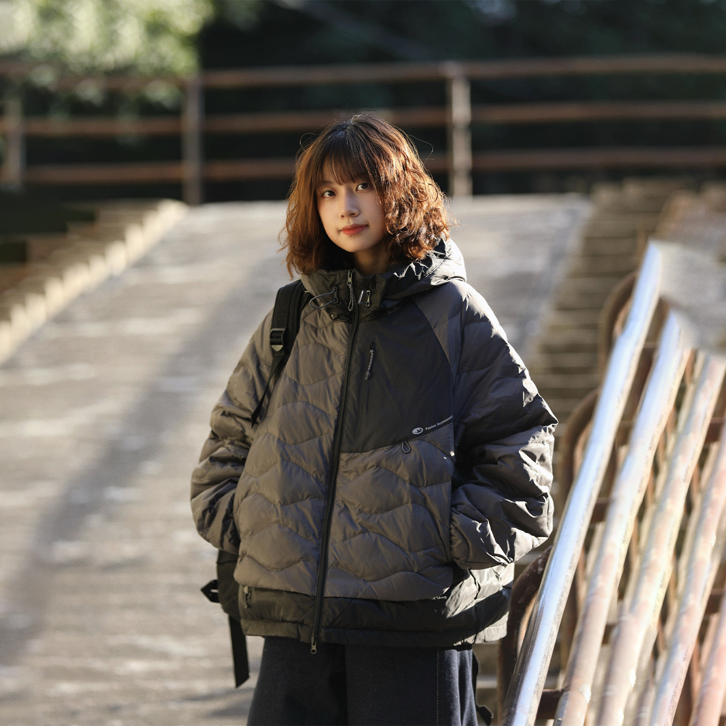 阿于呆美式机能防水白鸭绒羽绒服