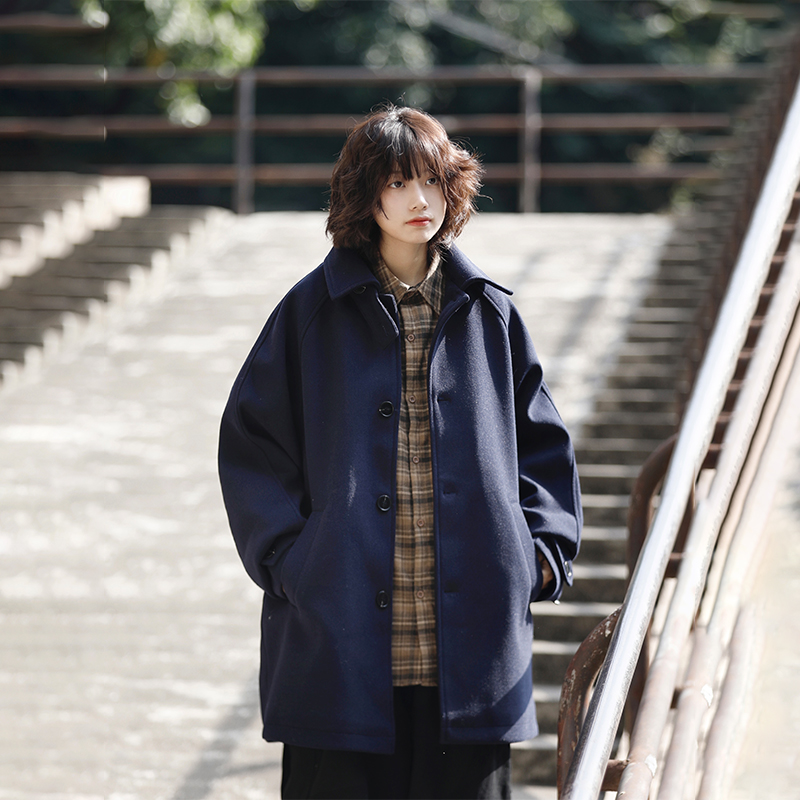 阿于呆中长款毛呢冬季毛呢大衣