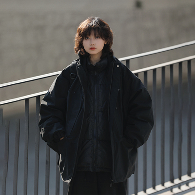 阿于呆日系加厚白鸭绒羽绒服保暖