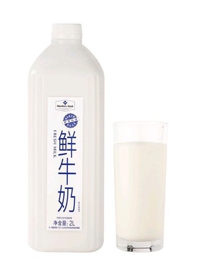会员山店姆代购蒙牛牧场纯牛奶鲜牛奶2L全脂巴氏杀菌乳2L大桶即饮