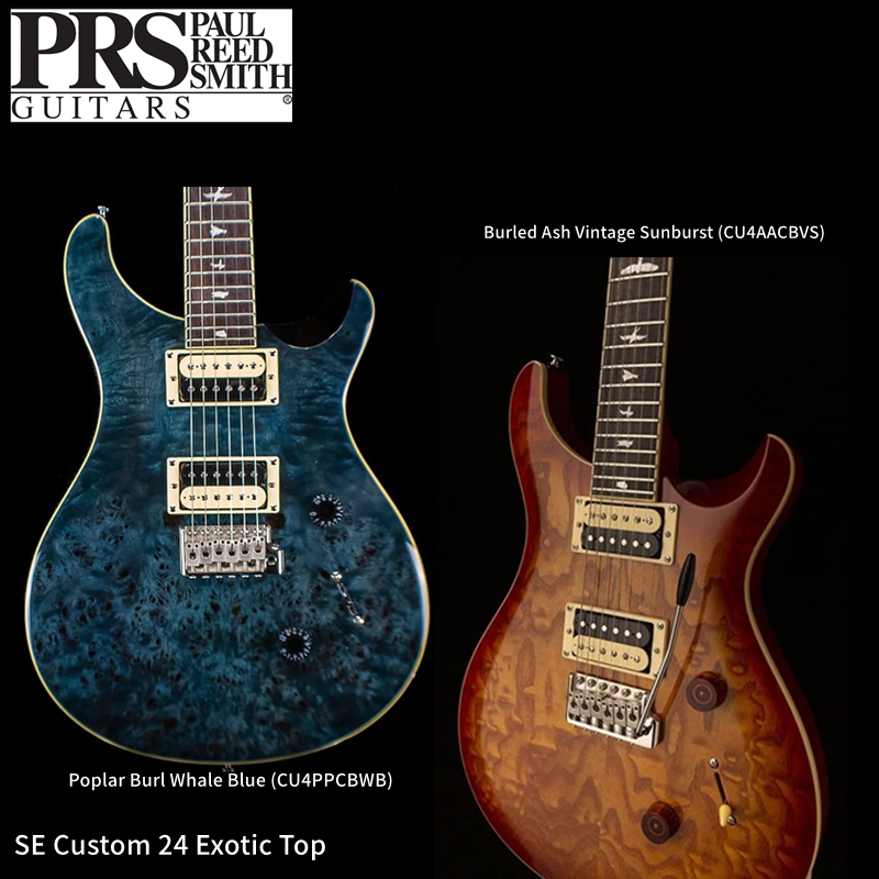 PRS电吉他 SE Custom 24 EXOTIC TOP特别款贴面 Poplar Burl