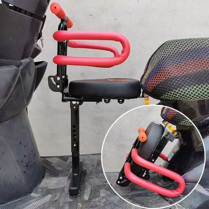 电动车儿童座椅前置可折叠电瓶车踏板车小孩宝宝安全通用小型婴儿