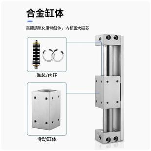 CY3R磁偶式 40X200X300X500導(dǎo)軌長行程滑臺缸 無桿氣缸CY1R6