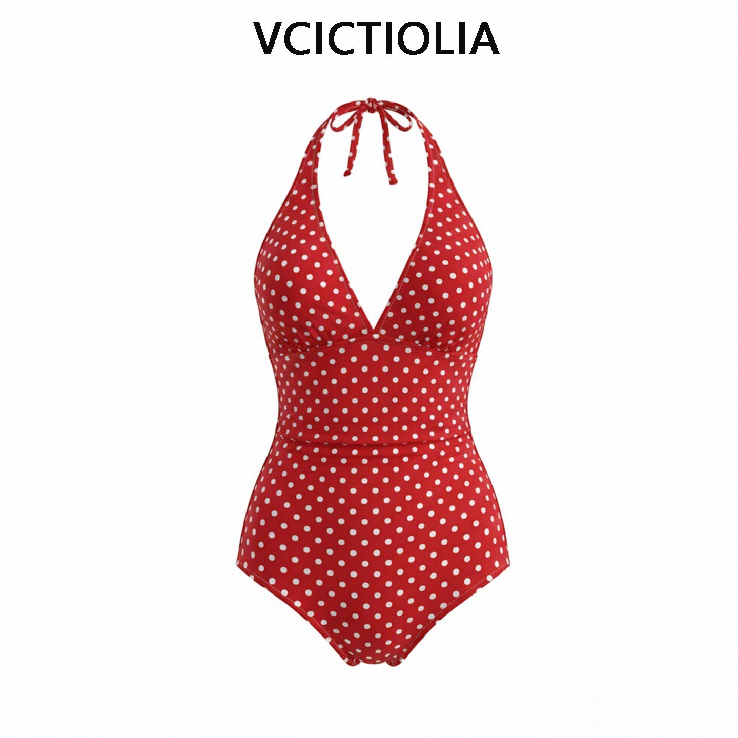 2026夏季新款连体泳衣女士红色波点高级感热辣竞速游泳馆专业泳装