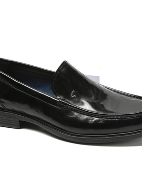 沙驰男鞋专柜正品2025夏季新款商务休闲鞋男士真皮一脚蹬抓纹皮鞋