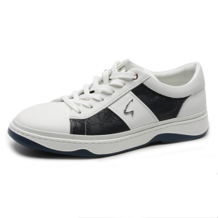 运动休闲鞋 新款 2026春夏季 W12C3B0432 真皮皮鞋 板鞋 男士 沙驰男鞋