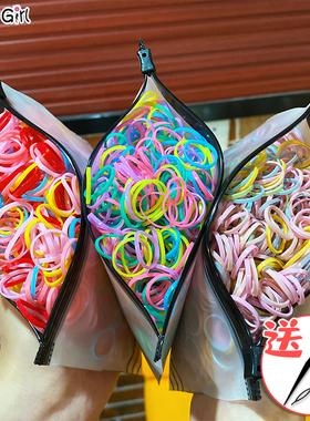韩版儿童一次性橡皮筋 女童彩色发圈发绳宝宝婴儿扎头发头绳头饰
