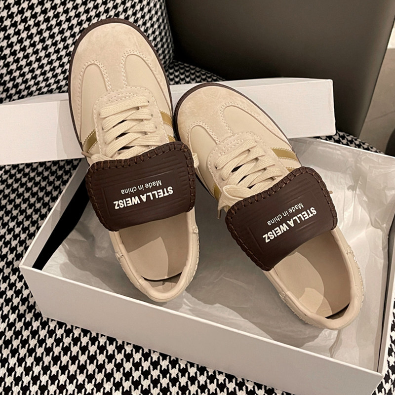 小羊轻奢复古德训鞋女士2026新春款超级好看的运动休闲阿甘板鞋子