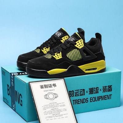 莆田纯原aj4电母男鞋2025新款白水泥高帮aj3篮球鞋运动休闲板鞋女
