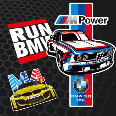 汉魂贴纸适用于M4贴纸 E30 E60 M贴纸宝汽车贴纸马反光贴纸3916