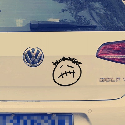 潮牌贴纸鬼脸Travis Scott汽车贴纸反光电动车摩托创意个性车贴