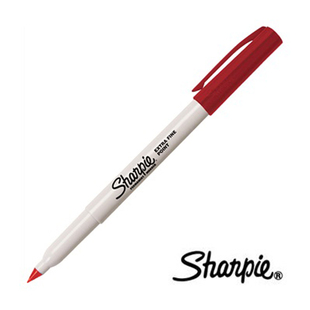 Point 美国三福sanford Fine Extra 35002红色无尘记号笔 Sharpie