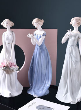 福美林（FUMEILIN）欧式陶瓷人物摆件家居饰品客厅酒柜电视柜装饰