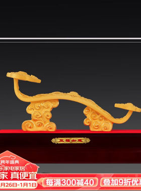 囍善缘绒沙金摆件五福如意乔迁开业事事如意摆件结婚祝寿工艺礼品