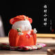 赟娅新中式 创意招财财神陶瓷摆件家居饰品喜庆可爱桌面工艺品开业