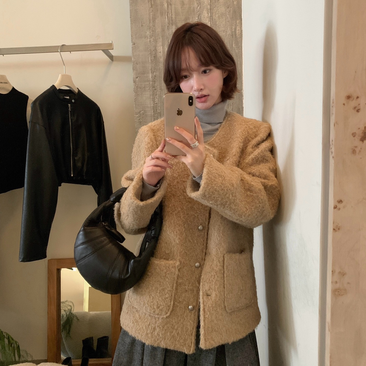 IMISS-冬上新韩标升级羽绒里衬韩系气质羽绒服(含50白鸭绒)