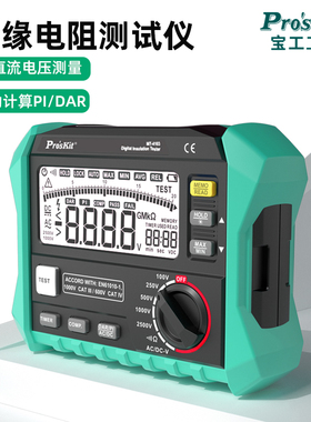 宝工绝缘电阻测试仪表MT-4103-C兆欧表2500V新能源电工摇表500V
